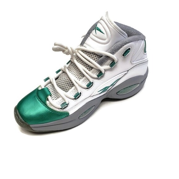 Reebok Size 8 Question Mid Gridiron Philadelphia Eagles Shoes White Green FZ3993 main image 6